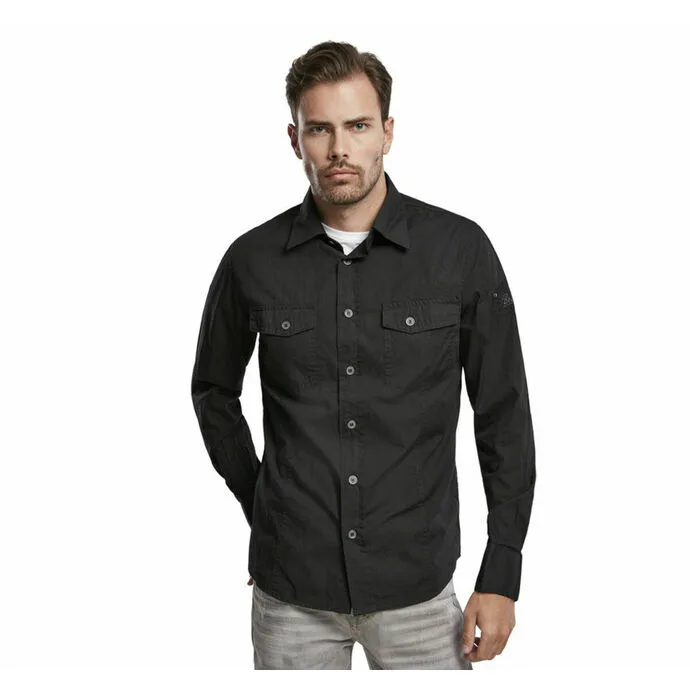 BRANDIT Men Shirt Slim Černá S